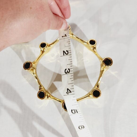 Vtg Brass Taper Candlestick Candle Holder Lot of Angels Flower MCM USA Hong Kong - Picture 11 of 15